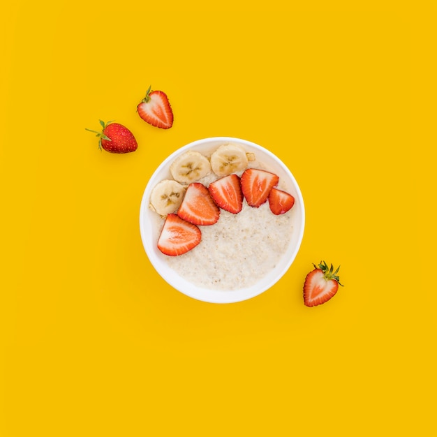 Bowl with cereals and fruits