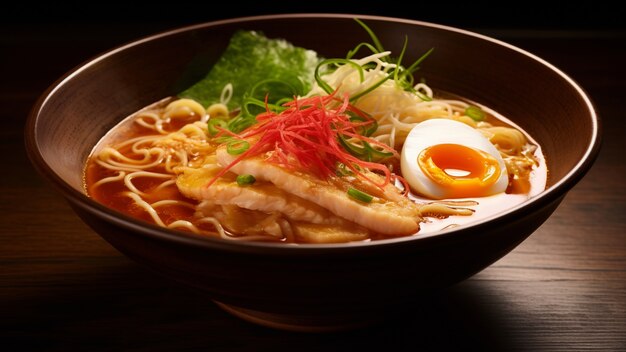 美味しいラーメンが入った丼