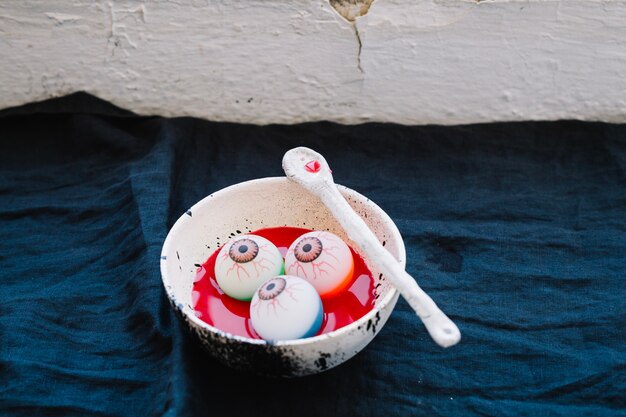 Bowl with eyeballs