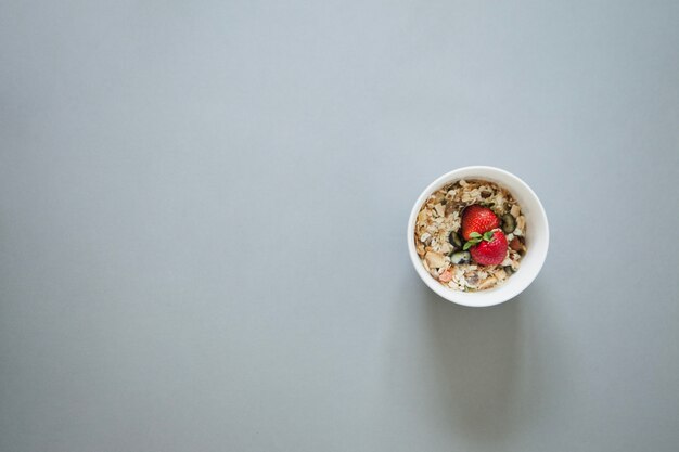 Bowl with healthy cereal