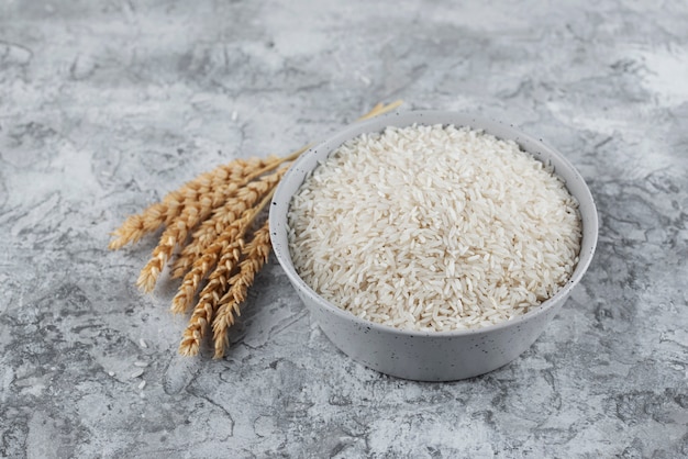 Free photo bowl with rice and grains arrangement