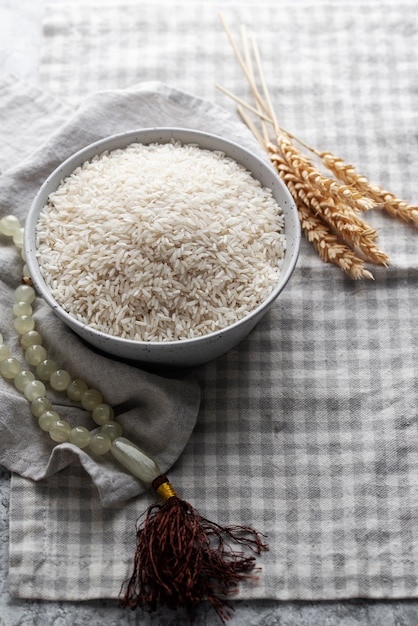 Free photo bowl with rice and grains assortment