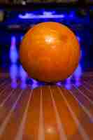 Free photo bowling equipment indoors still life
