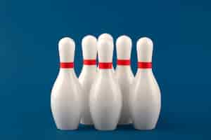 Free photo bowling pins arrangement