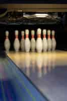 Free photo bowling pins arrangement