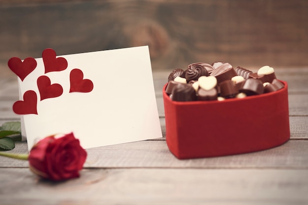 Box full of black and white chocolates
