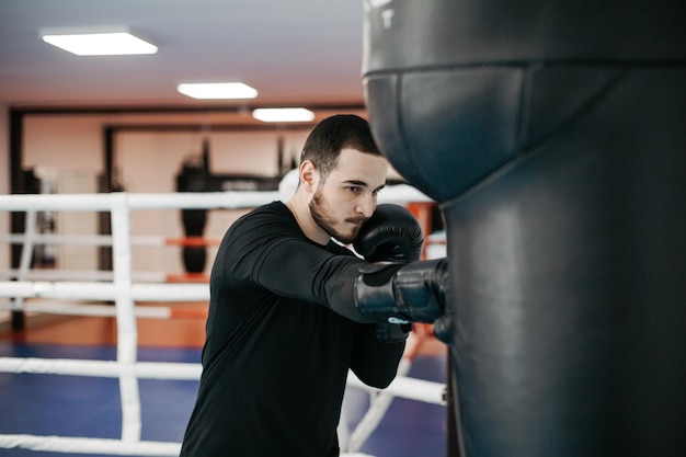 Boxers train in the ring and in the gym