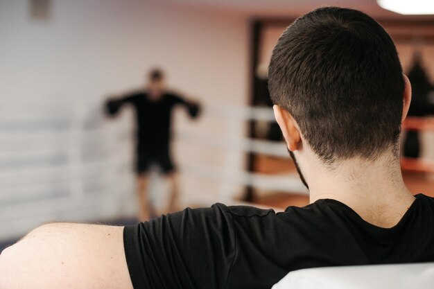 Boxers train in the ring and in the gym