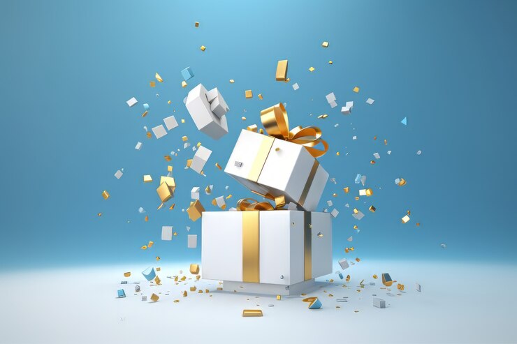 Free Photo boxing day celebration with gift