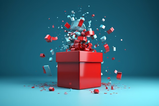 Foto gratuita celebrazione del boxing day con un regalo