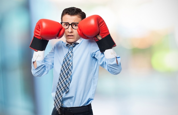 Boxing man ready to fight