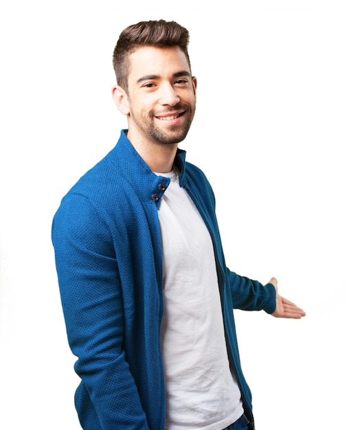 boy in a blue jacket