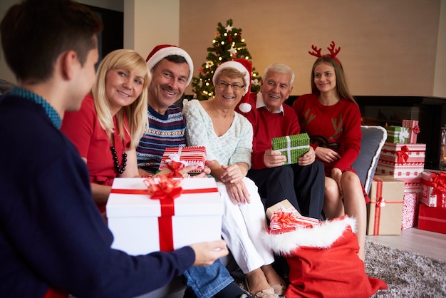 Free photo boy has been given the biggest gift