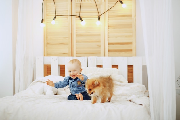 boy with dog