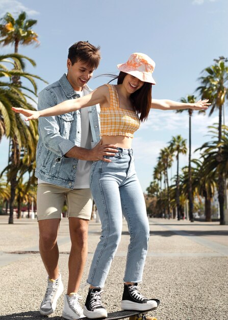 Boyfriend and girlfriend having fun