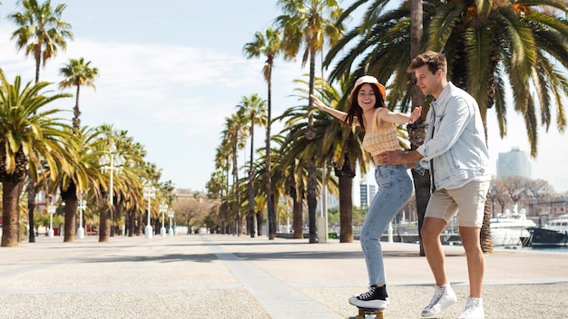 boyfriend and girlfriend having fun