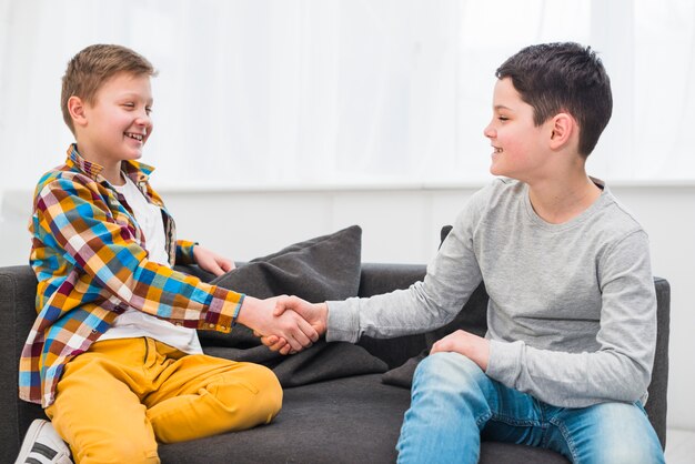 Boys on couch