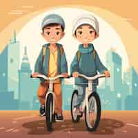 Free photo boys friendship cartoon