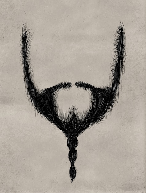 Braid beard sketch on Paper