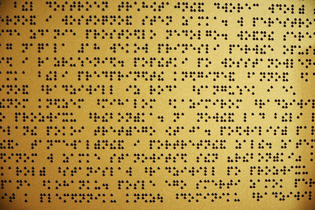 点字の英語のアルファベット 視覚障害者用の標識システムを作成します プレミアムベクター