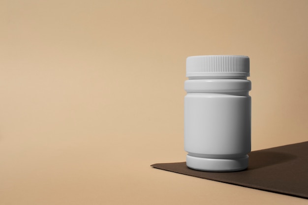 Brain booster pills container  still life