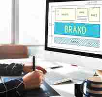 Free photo brand trademark marketing website plan ui concept