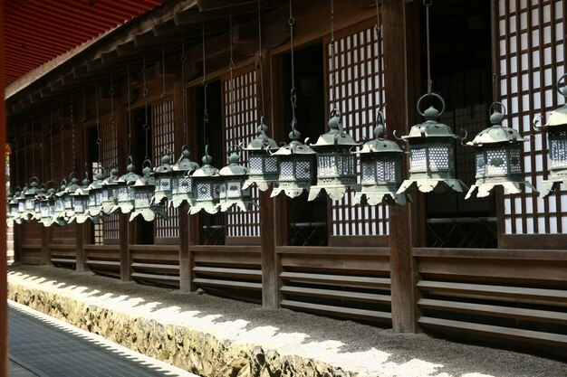 Brass bells on the porch