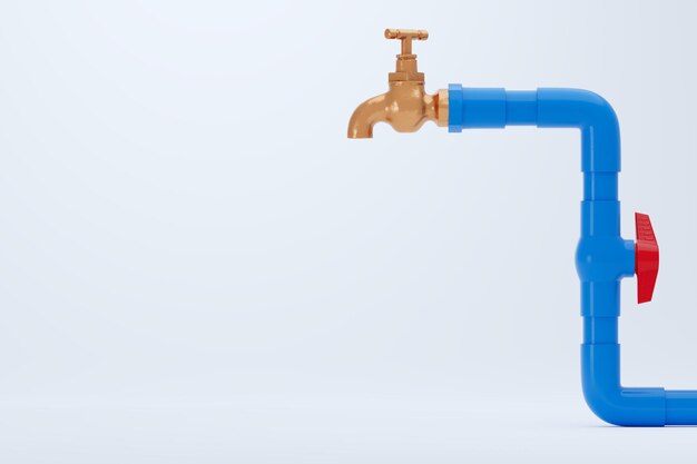 水道管は白地にpvc管を接合します プレミアム写真