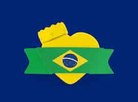 Foto gratuita bandiera del cuore del brasile