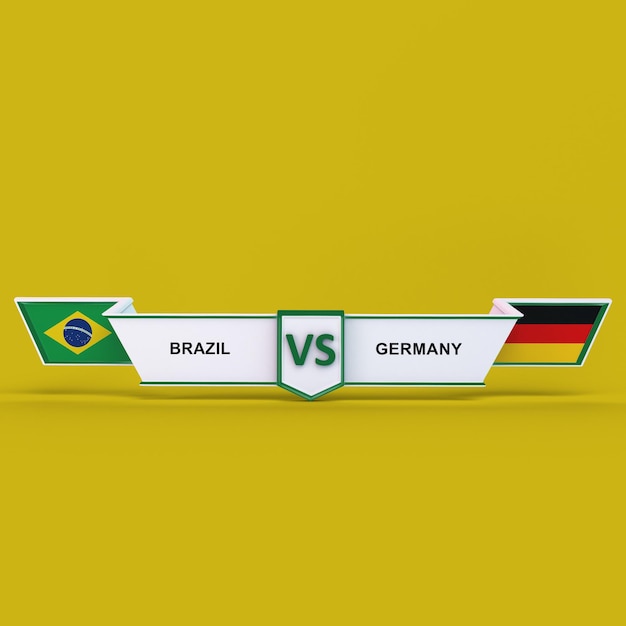 Бесплатное фото Бразилия против германии