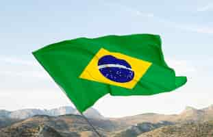 Free photo brazilian flag composition