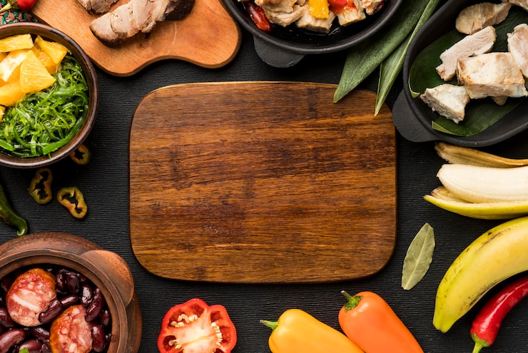 Free Photo brazilian food assortment with board