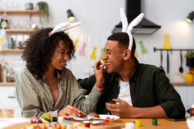 Brazilian people celebrating  easter