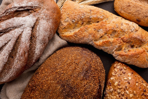 Bread crust close-up