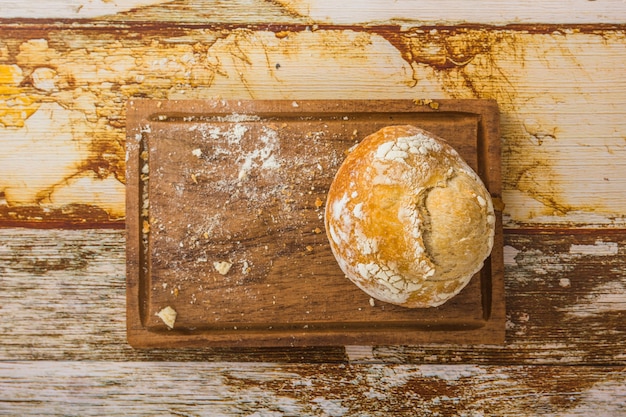 Bread and flour on board