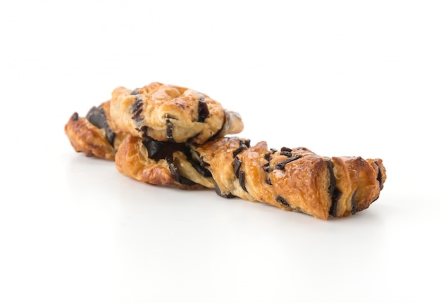 Free photo bread stick with chocolate