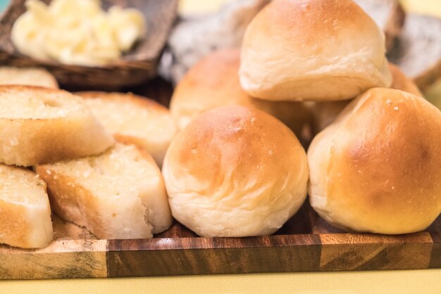 bread on table