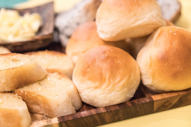 bread on table