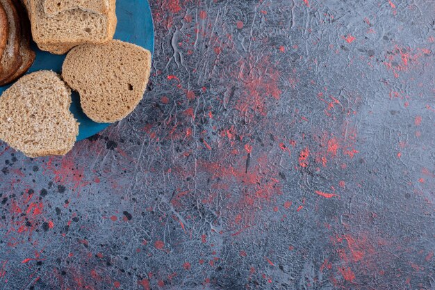 Bread toast slices on  background. 