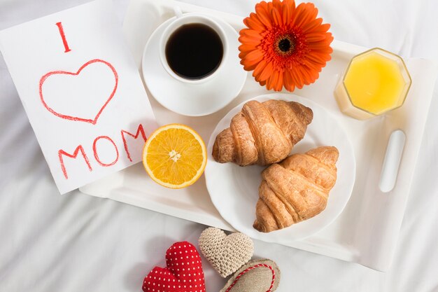 Breakfast in bed for mothers day