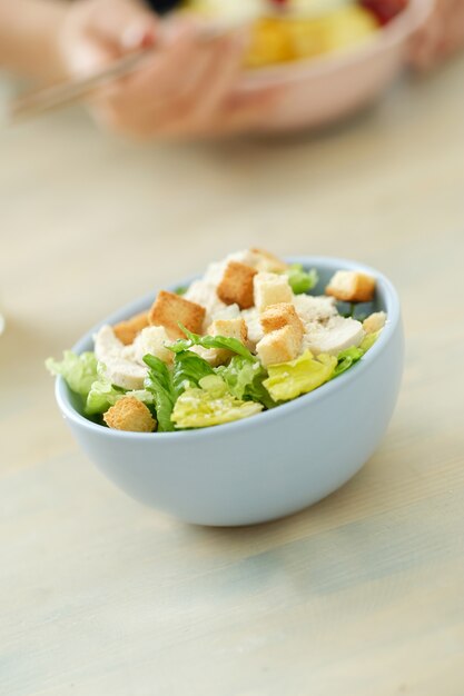 Breakfast, salad in a bowl