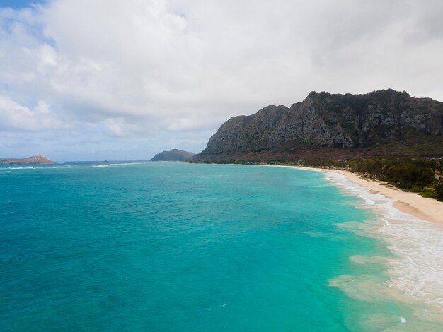 Breathtaking hawaii landscape with ocean