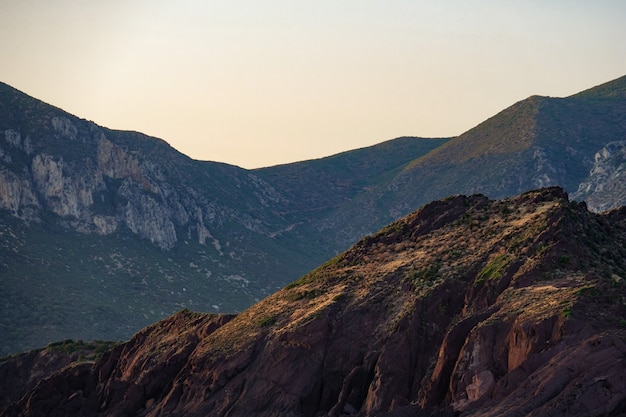 Free photo breathtaking shot of beautiful rocky mountains