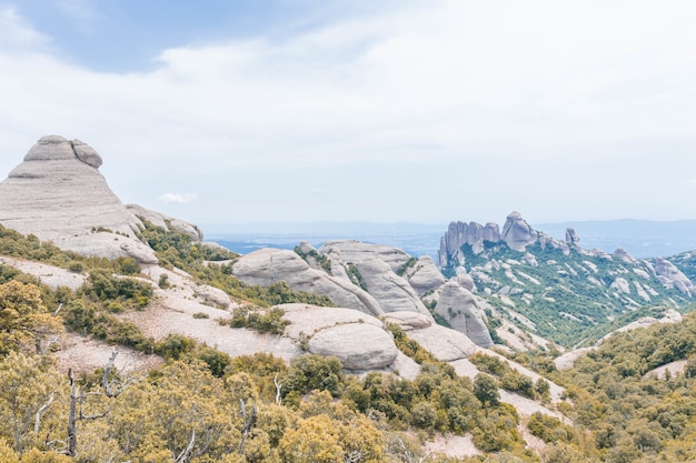 Breathtaking shot of the Sant Jeroni mountain in Catalonia, Spain