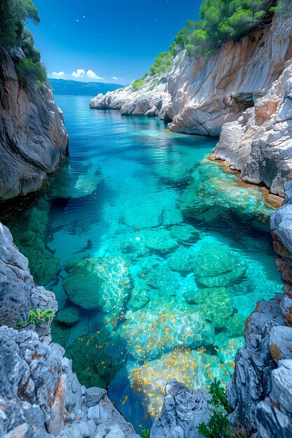 breathtaking view of natural beach landscape