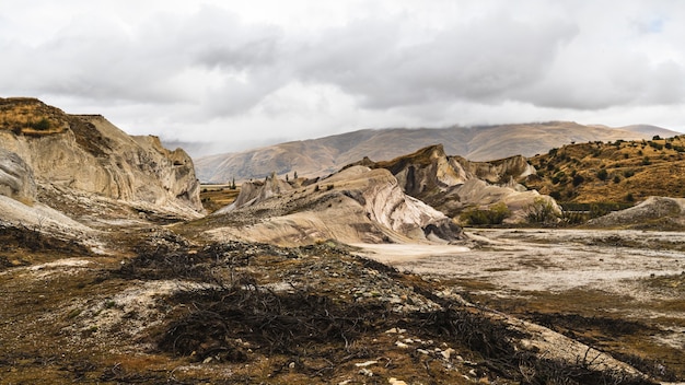 Бесплатное фото Захватывающий вид на сент-батанс на южном острове, новая зеландия.