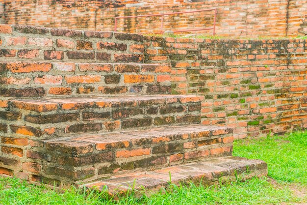 brick stair in park