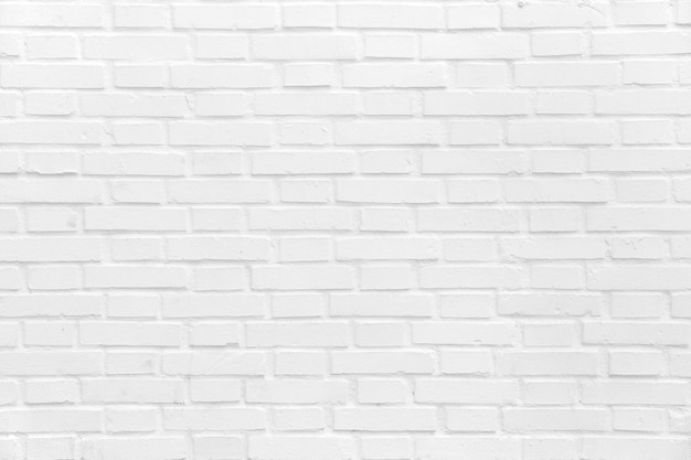 Brick wall painted in white