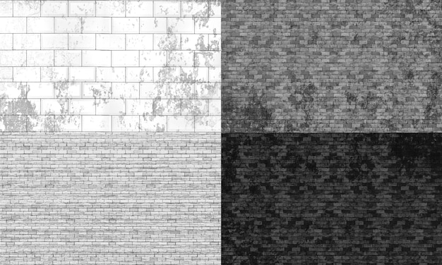 Brick wall texture collage