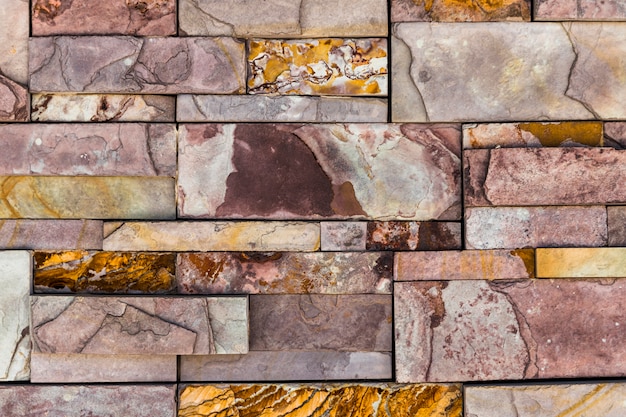 decorative bricks and river pebbles